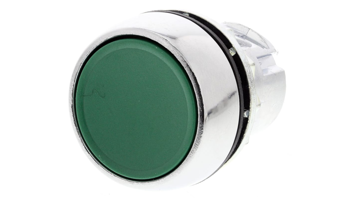Attuatore Pulsante Instabile Allen Bradley 800FM-F3, Serie 800F, Verde - Finitura anodizzata resistente alla corrosione, Protezione IP65, Diametro foro 22mm.
