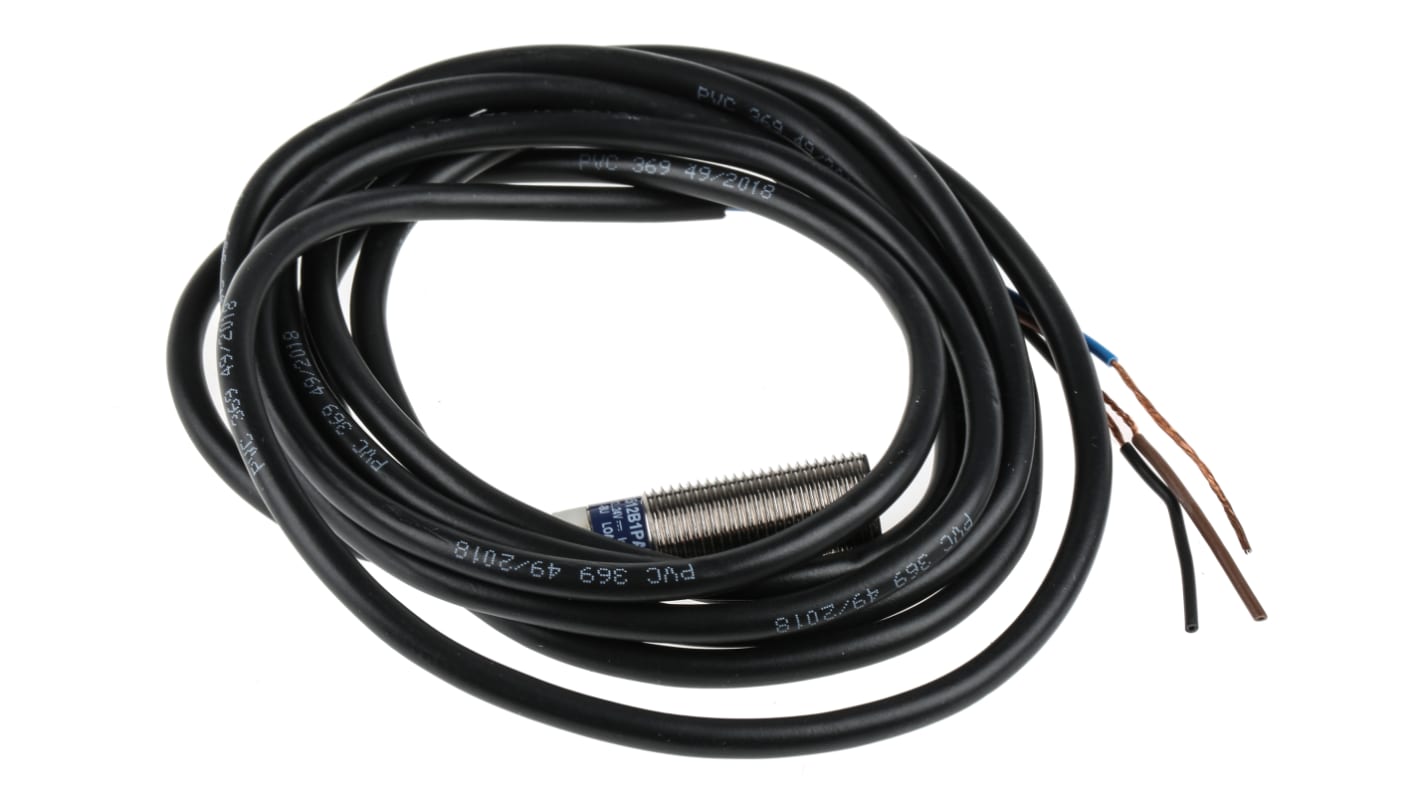 Sensore di prossimità induttivo Telemecanique XS512B1PAL2 PNP M12 x 1, rilevamento 2 mm, IP68, per applicazioni industriali.