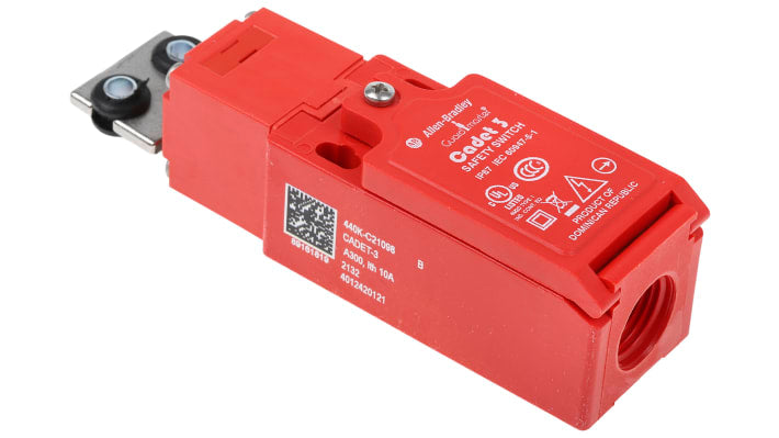 Interruttore di interblocco di sicurezza Allen Bradley Guardmaster 440K-C21098, configurazione 2NC/1NA, grado di protezione IP67.