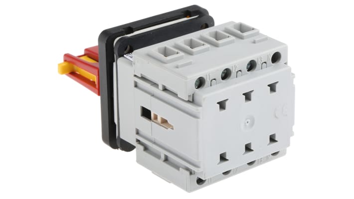 Interruttore di isolamento Siemens 3LD2022-0TK13, 3 poli, 16A, montaggio a pannello, protezione IP65, dimensioni 48 x 48 mm.