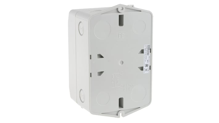 Interruttore di isolamento Siemens 3LD2064-0TB53, 3 poli, IP65, 16A, 690V, manopola rossa, dimensioni 100x140x81mm.