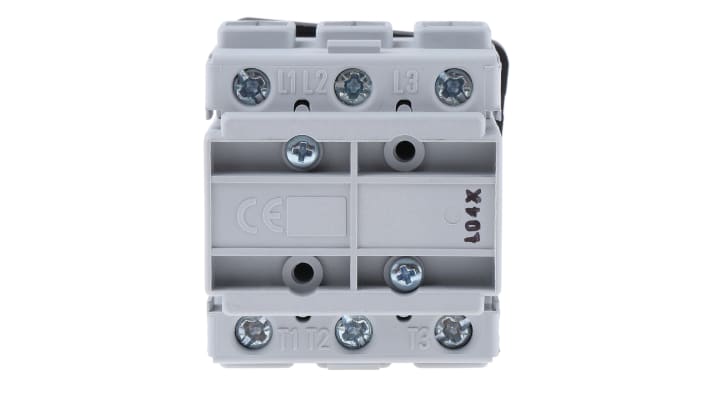 Interruttore di isolamento Siemens 3LD2122-0TK13, 3 poli, 25A, montaggio a pannello, protezione IP65, dimensioni 48x48 mm.