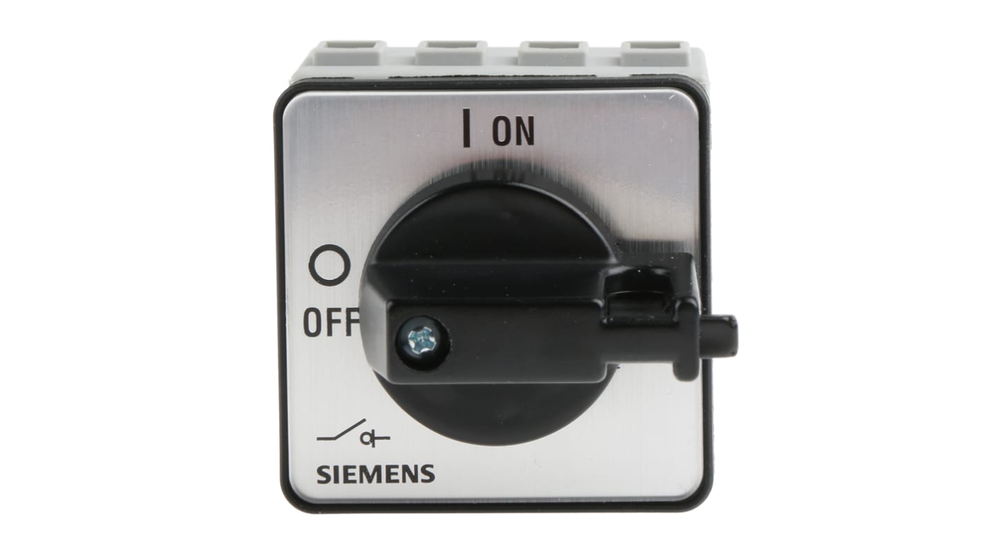 Interruttore di isolamento Siemens 3LD2022-1TL11, 3 poli, 16 A, montaggio a pannello, grado di protezione IP65. Dimensioni 66x49x89,5 mm.