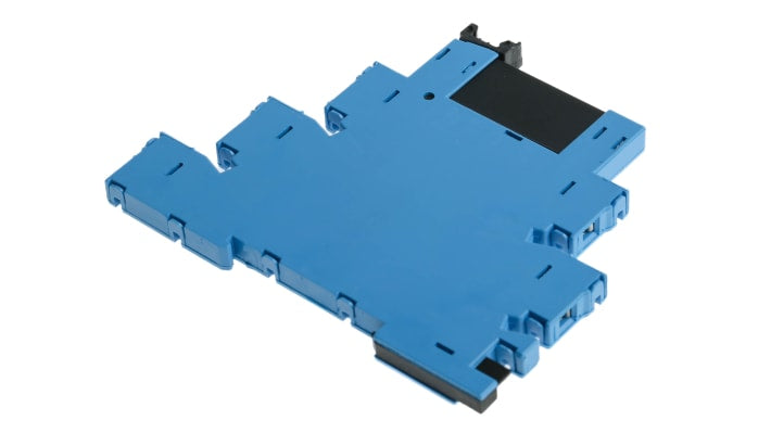 Finder 38.81.7.006.9024, modulo relè d'interfaccia SPST per guida DIN, 6V cc, dimensioni 87.9 x 75.6mm.