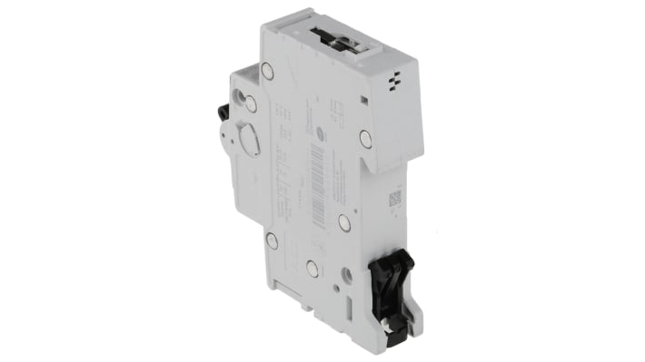 Interruttore magnetotermico unipolare ABB S201M-C4, 4 A, Tipo C, montaggio su guida DIN, dimensioni 88 x 17.5 x 76 mm.