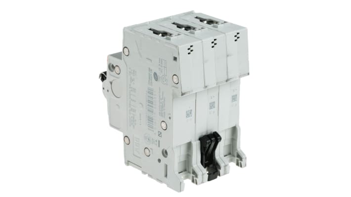 Interruttore magnetotermico ABB 3 poli, Tipo C, 16A, montaggio su guida DIN, dimensioni 88x52.5x69 mm, capacità di interruzione 10 kA.