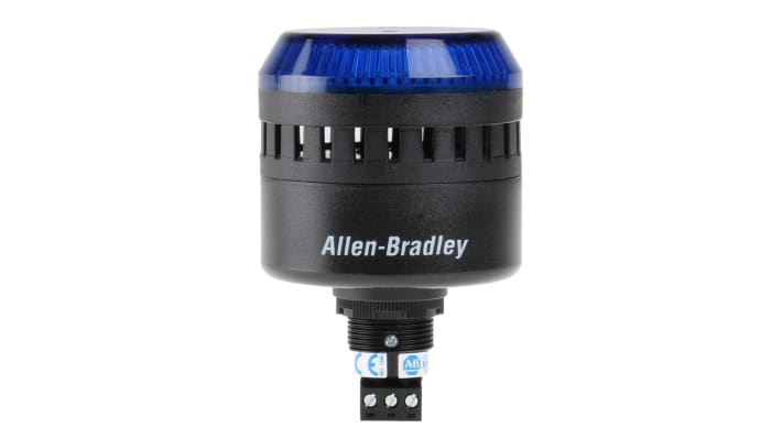 Allen Bradley 855PC-B24LE622, segnalatore acustico e luminoso 24 V, montaggio a pannello, grado di protezione IP65.