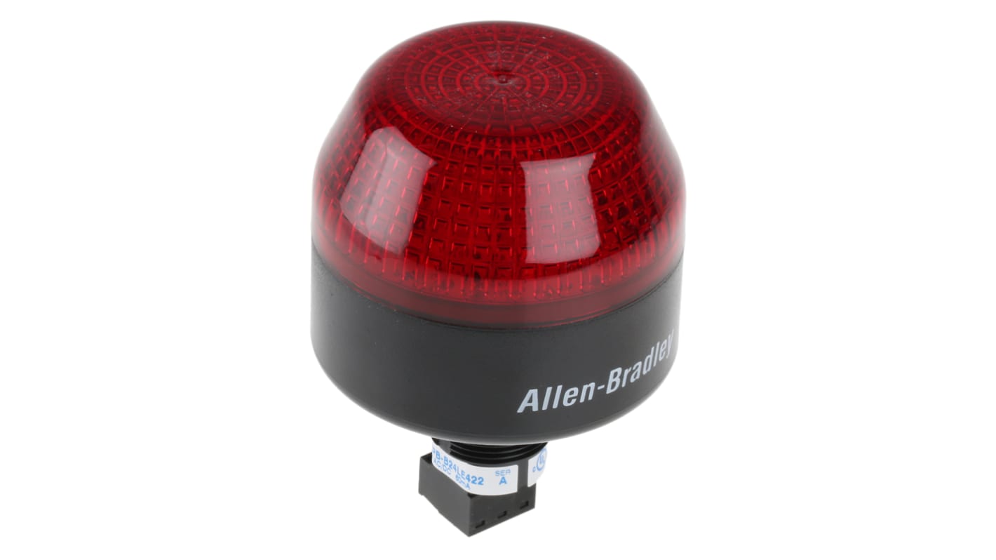 Allen Bradley 855PB-B24LE422, segnalatore LED rosso fisso, montaggio a pannello 22,5 mm, IP65, altezza 85 mm, 24 V.
