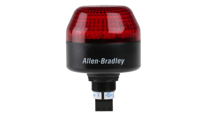 Allen Bradley 855PB-B24LE422, segnalatore LED rosso fisso, montaggio a pannello 22,5 mm, IP65, altezza 85 mm, 24 V.