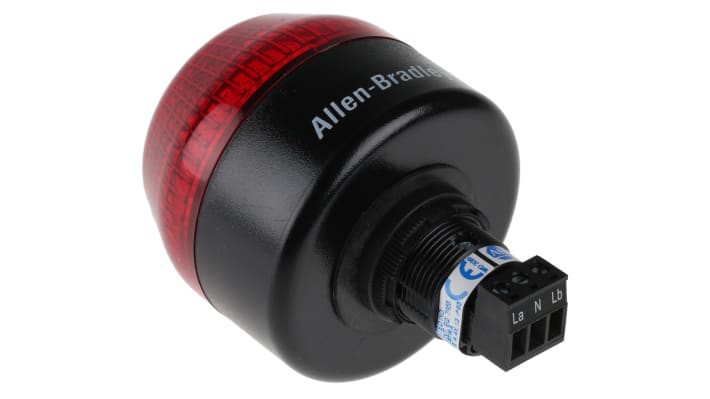 Allen Bradley 855PB-B24LE422, segnalatore LED rosso fisso, montaggio a pannello 22,5 mm, IP65, altezza 85 mm, 24 V.