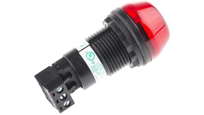 Allen Bradley 855PB-B20SE422, segnalatore LED rosso fisso, montaggio a pannello 22,5 mm, IP65, altezza 49 mm, tensione 240 V.