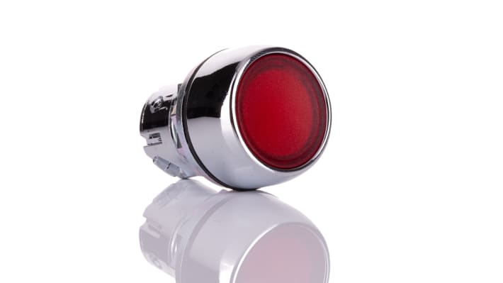 Attuatore pulsante alternato Allen Bradley 800FM-LFA4, rosso, diametro 29.6 mm, installazione a pannello, IP65, 240 V AC.
