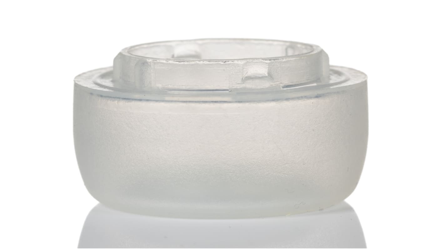 Coperchio pulsante Allen Bradley 800FAB7 per Serie 800F, in silicone trasparente, montaggio a filo, grado di protezione IP69K.