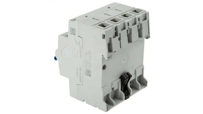 ABB RCCB F200 3P+N, 100A, 300mA, montaggio su guida DIN, protezione contro guasti a massa, temperatura -25/+55°C.