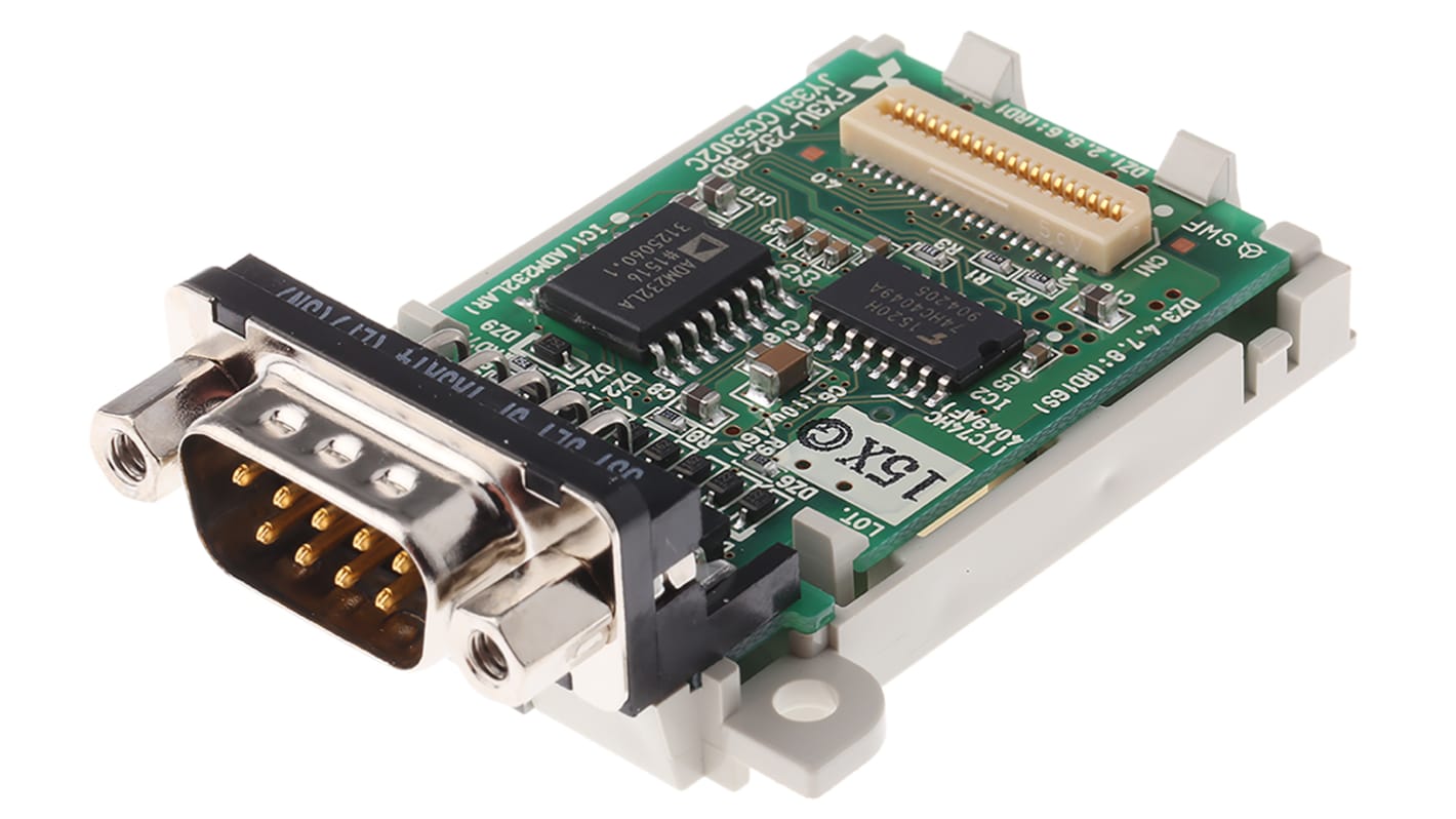 Modulo di comunicazione Mitsubishi Electric FX3U-232-BD per PLC FX3U, supporta RS232, RS422 e RS485, montaggio di due moduli ADP.