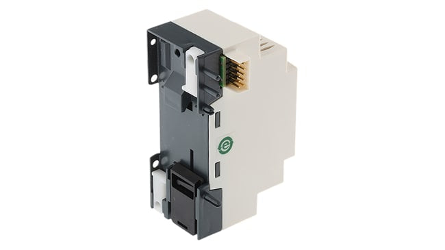 Modulo I/O PLC Schneider Electric SR3MBU01BD, 4 ingressi e 4 uscite relè, dimensioni 107,6 x 35,5 x 59,5 mm. Compatibile Modbus.