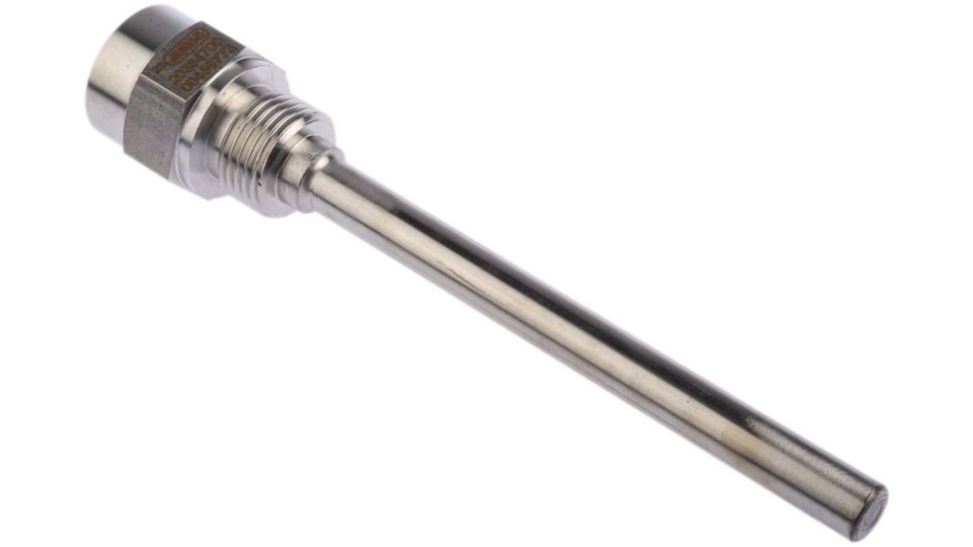 Thermowell Jumo 909710/10-848-10-150-104-26/000 in acciaio INOX 316L, per termocoppia, diametro 10 mm, collegamento gas 1/2 BSP.