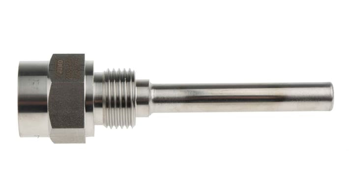 Thermowell Jumo 909710/10-848-10-100-104-26/000 in acciaio INOX 316L, per termocoppia, diametro esterno 10 mm, collegamento gas 1/2 BSP.