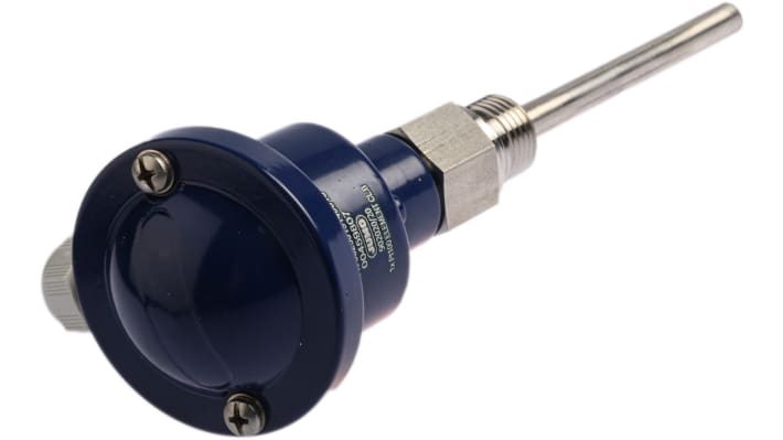 Sensore di temperatura Jumo 902020/20-402-1001-1-9-100-104/395, RTD PT100, sonda 100mm, acciaio inox, G1/2, -50 a +400 °C.