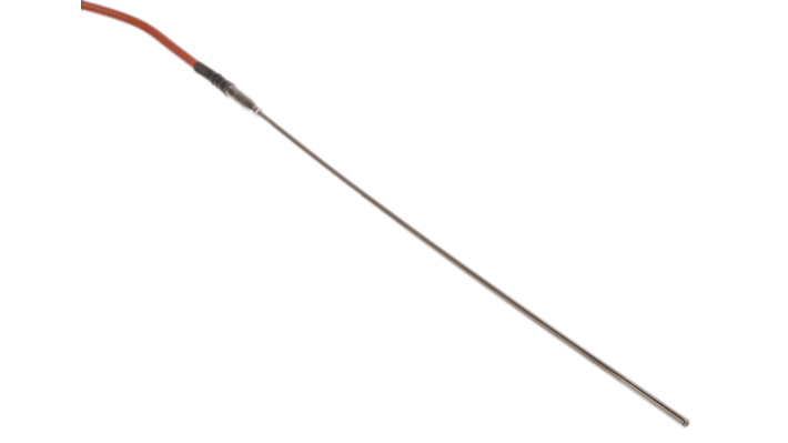 Sensore RTD PT100 Jumo 902250/32-415-1001-1-3-300-04-2500/000, guaina flessibile in acciaio INOX, lunghezza 300 mm, range -50°C/+600°C.