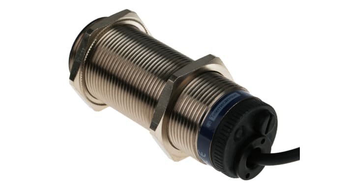 Sensore di prossimità cilindrico Telemecanique Sensors XSAV11801, M30, rilevamento 10 mm, alimentazione 20-250 V, grado di protezione IP67.