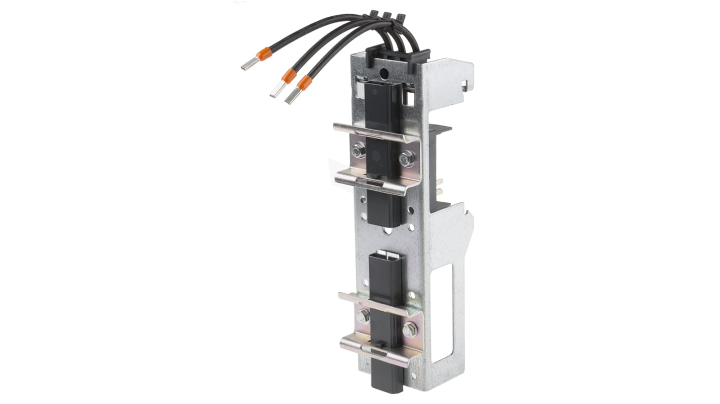 Piastra di montaggio trifase doppia Schneider Electric AK5PA232 per dispositivi di protezione. Ideale per distribuzione alimentazione.