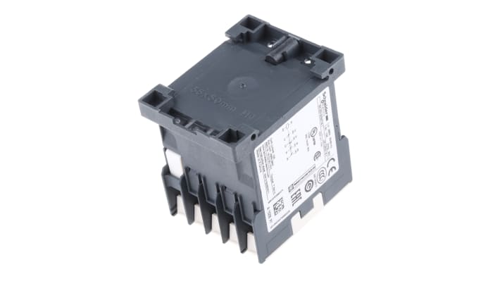 Contattore Schneider Electric CA2KN31P7, 3NO + 1NC, 10 A, montaggio su guida DIN, dimensioni 58x45x57 mm, grado di protezione IP2x.