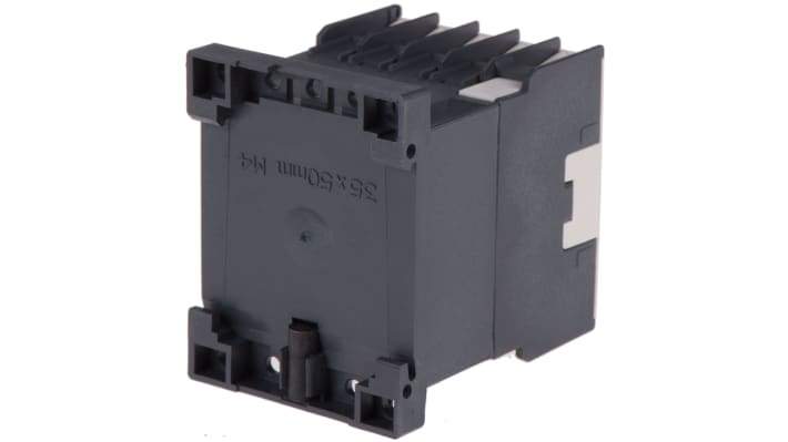 Contattore Schneider Electric CA2KN40P7, 4NO, 10 A, montaggio su guida DIN, dimensioni 58x45x57 mm, grado di protezione IP2x.