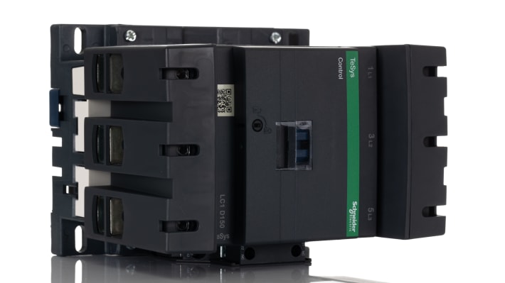 Contattore Schneider Electric LC1D150FE7 3P 150A 80kW 115V CA - Affidabile e versatile per il controllo di motori industriali.