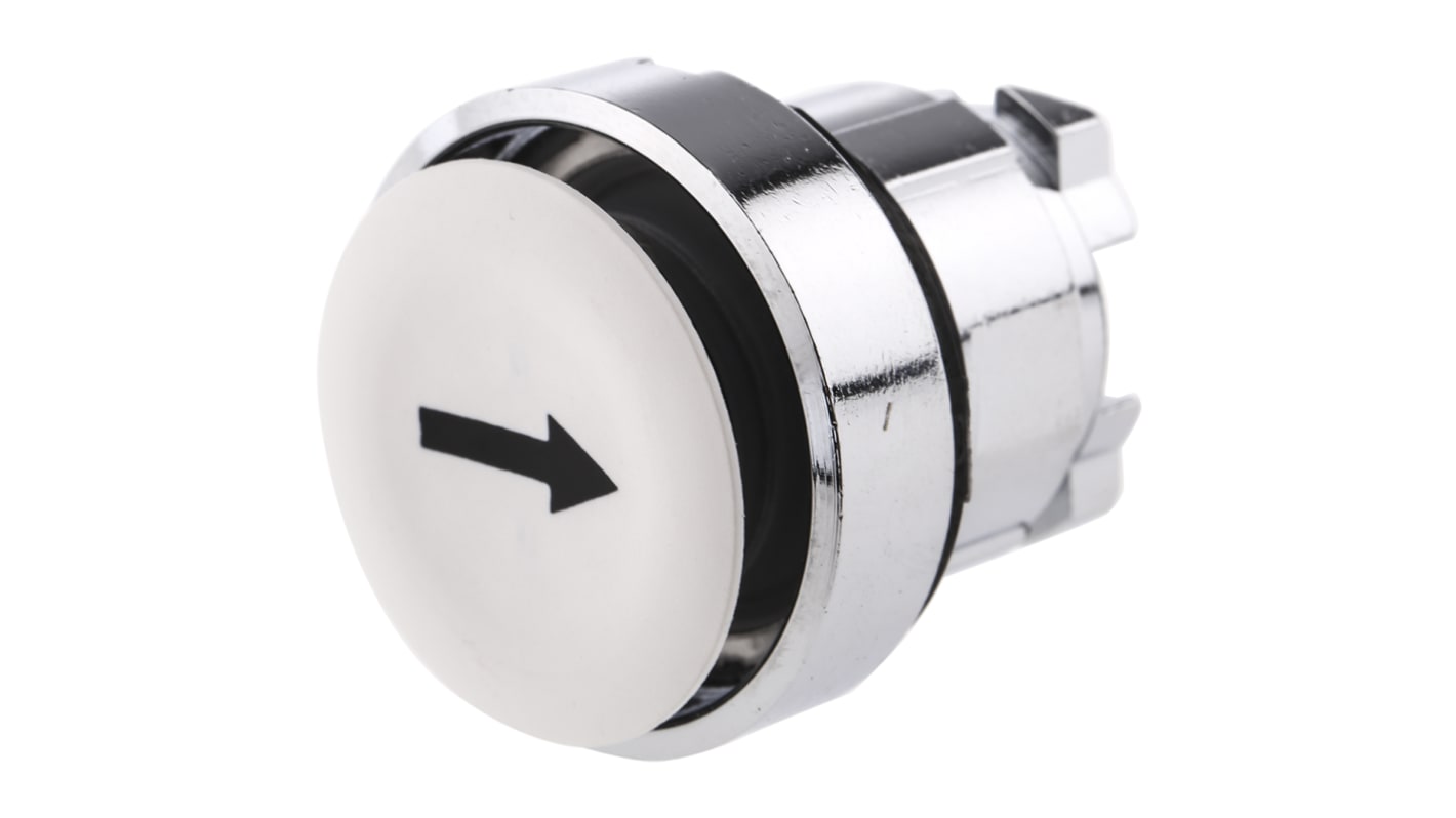 Testa Pulsante Schneider Electric ZB4BA334 Harmony XB4, Bianco, Ritorno a Molla