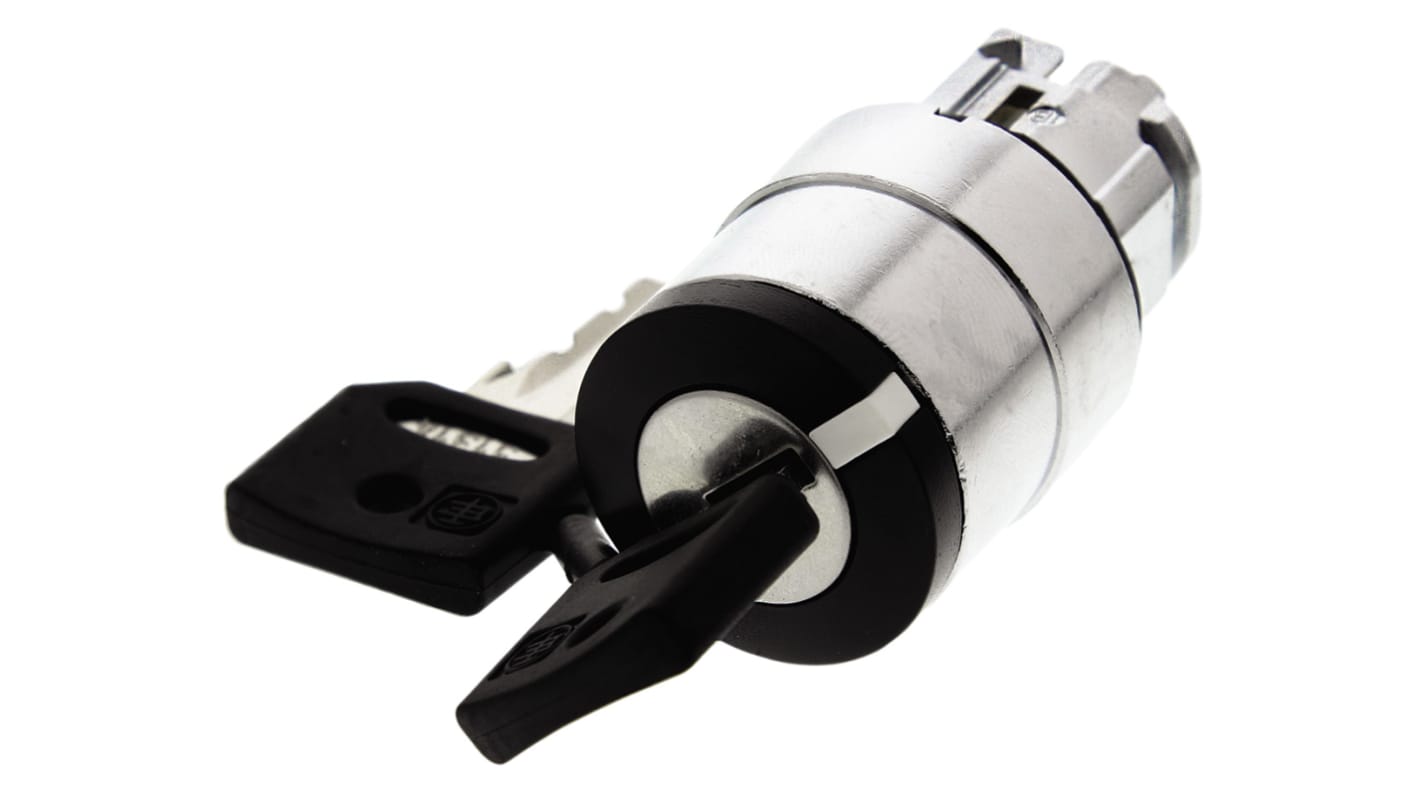 Testa selettore Schneider Electric ZB4BG220, 2 posizioni, diametro foro 22mm, protezione IP66/IP67/IP69, montaggio semplice.