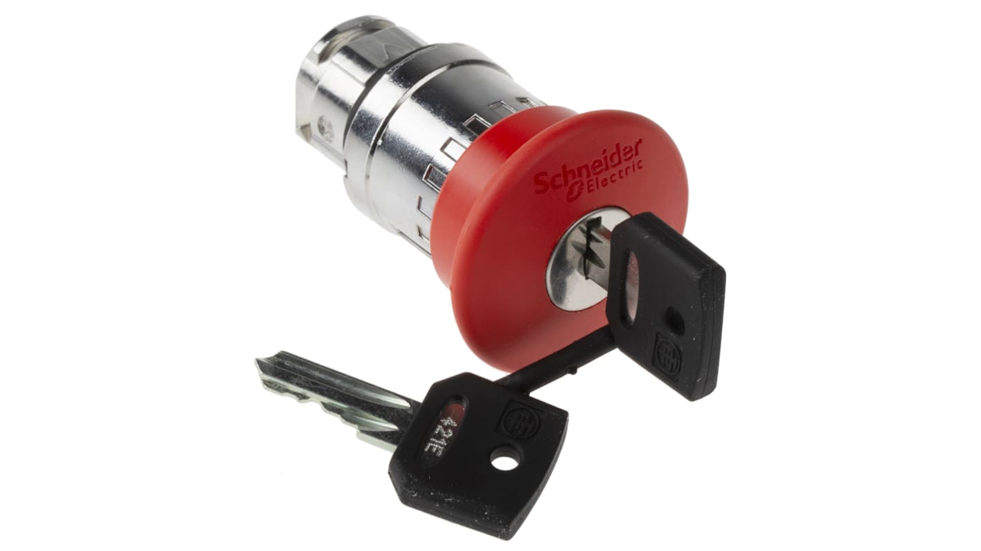 Pulsante di arresto di emergenza Schneider Electric Harmony XB4, montaggio a pannello, diametro 22 mm, grado di protezione IP 66.