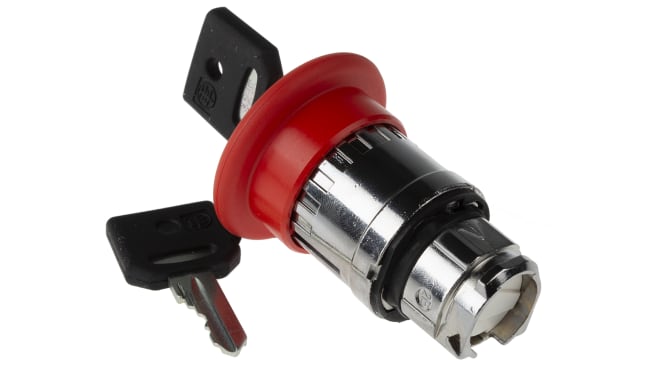 Pulsante di arresto di emergenza Schneider Electric Harmony XB4, montaggio a pannello, diametro 22 mm, grado di protezione IP 66.