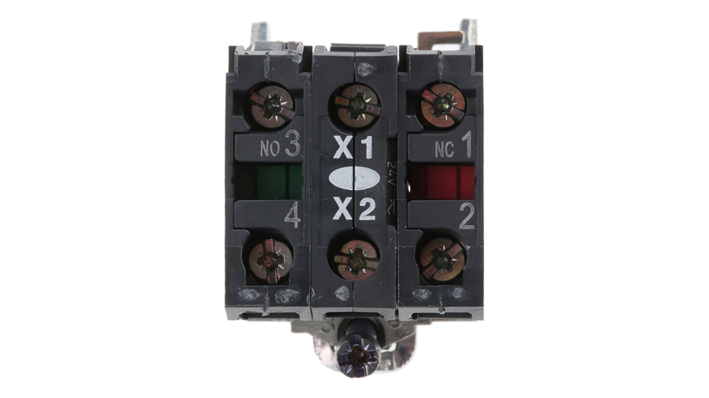 Blocco luci LED universale 24V ca/cc, terminali a vite, Harmony XB4 Series (ZB4-B) - Schneider Electric - ZB4BW0B15. Ideale per segnalazione e indicatori LED.