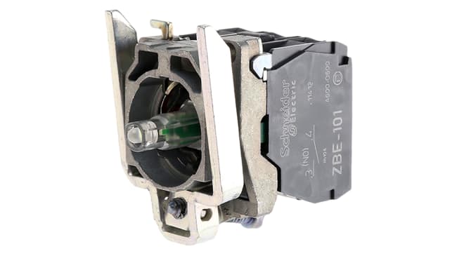 Blocco luci LED universale 24V ca/cc, terminali a vite, Harmony XB4 Series (ZB4-B) - Schneider Electric - ZB4BW0B15. Ideale per segnalazione e indicatori LED.