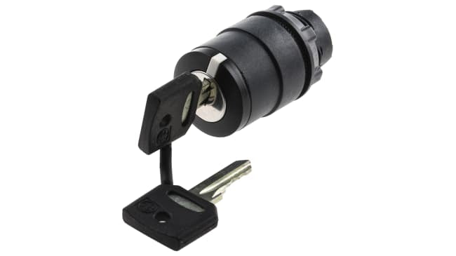Interruttore a chiave Schneider Electric ZB5AG212, serie Harmony XB5, diametro foro 22mm, protezione IP66/IP67/IP69.