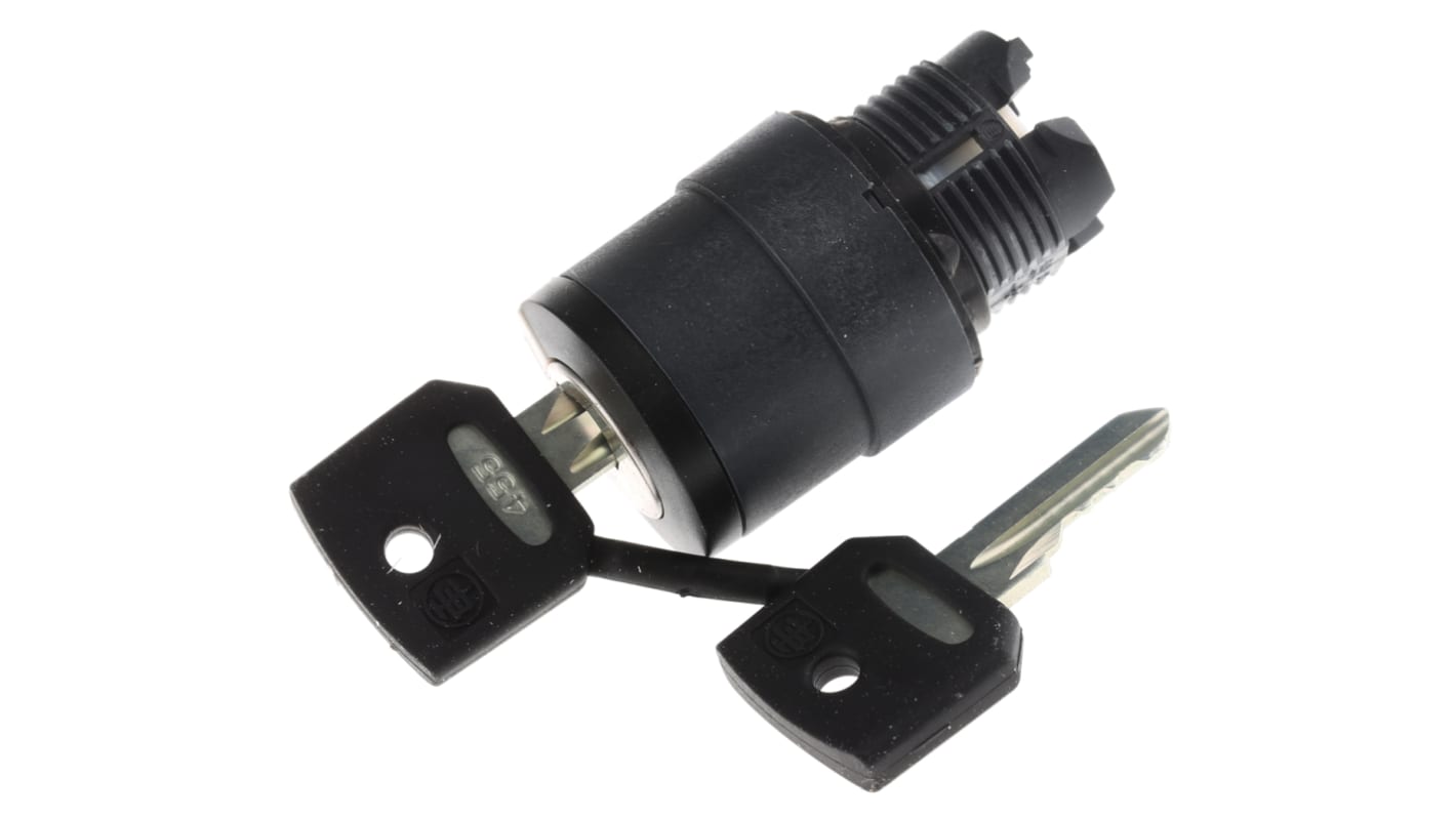 Schneider Electric ZB5AG7, selettore interblocco Harmony XB5, 3 posizioni, diametro foro 22mm, protezione IP66/IP67/IP69.