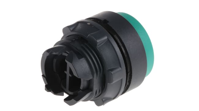Attuatore pulsante verde rotondo Schneider Electric ZB5AL3, ritorno a molla, diametro foro 22mm, protezione IP66/IP67/IP69K.