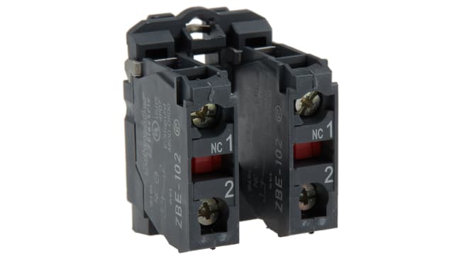 Schneider Electric ZB5AZ104 Blocchi di contatti Serie Harmony XB5 - 2NC, Terminali a Vite. Alta qualità per macchinari industriali.