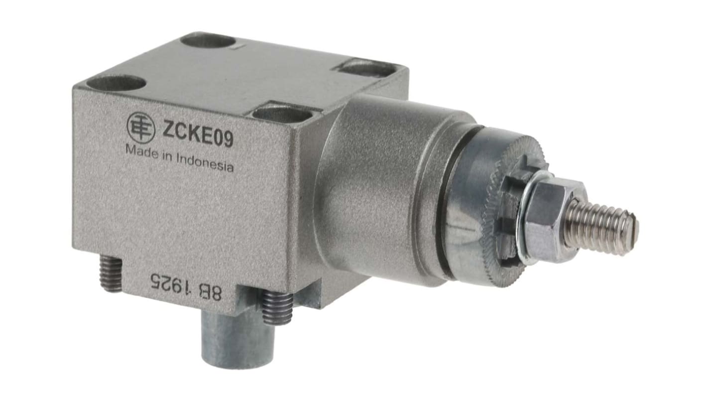 Interruttore di fine corsa Telemecanique Sensors ZCKE09 per serie Classic XCK J. Testa in metallo per prestazioni affidabili. Compatibile con serie XC.