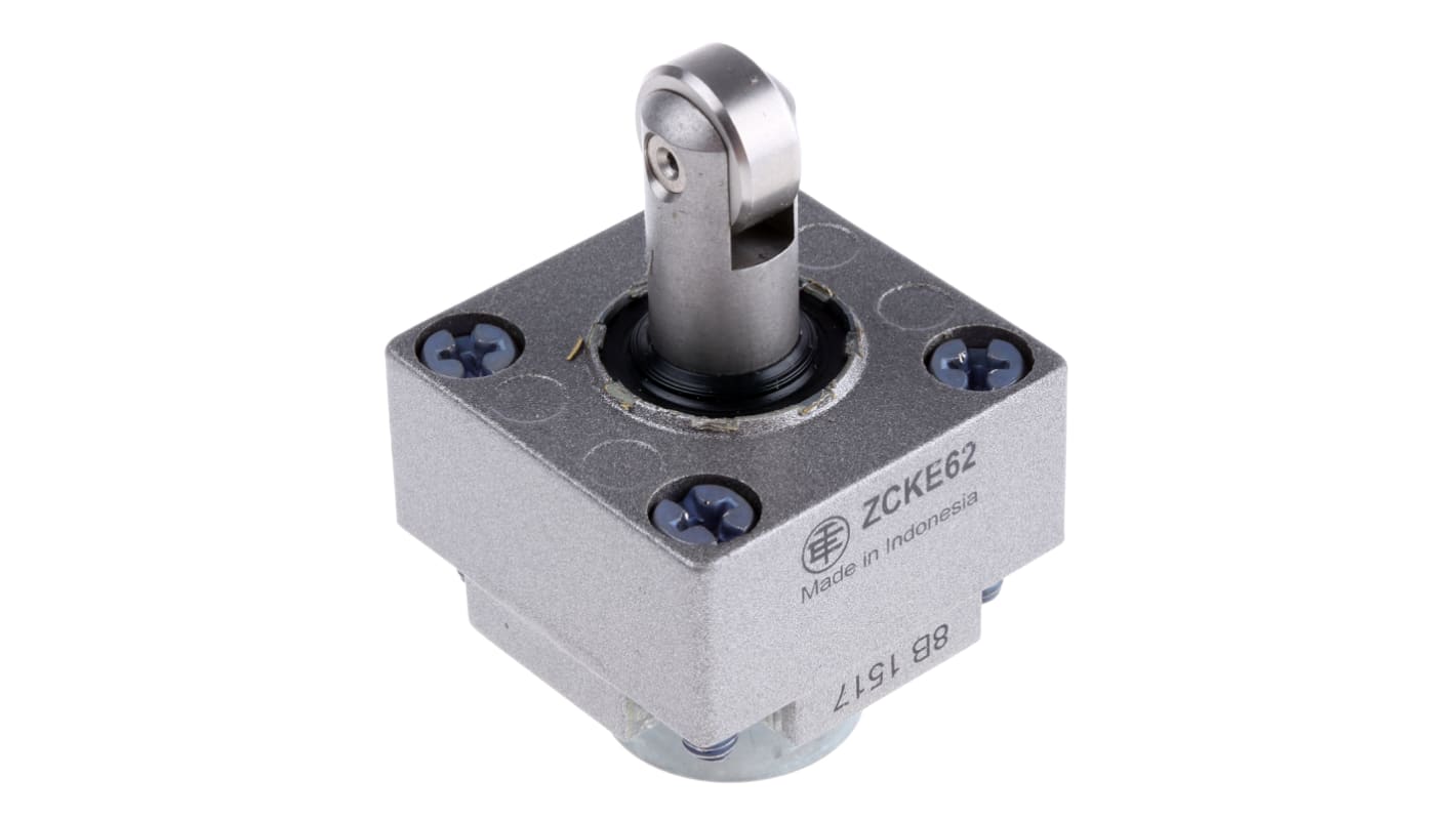 Interruttore di fine corsa Telemecanique Sensors ZCKE62, serie Classic XCK J, in metallo. Testa per uso con Serie XC OsiSense XC. Per applicazioni industriali affidabili.