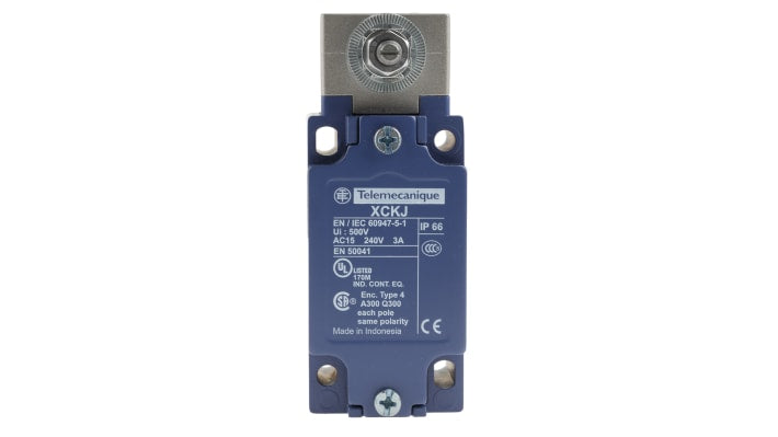 Interruttore di fine corsa Telemecanique Sensors ZCKJ404, metallo, Classic XCK J, 2NA, 2NC, 240V, 10A, IP65. Ideale per applicazioni industriali.