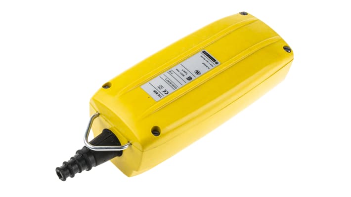 Stazione pensile a pulsante Schneider Electric XACB220, contenitore giallo in lega di alluminio, due pulsanti metallici, protezione IP65.