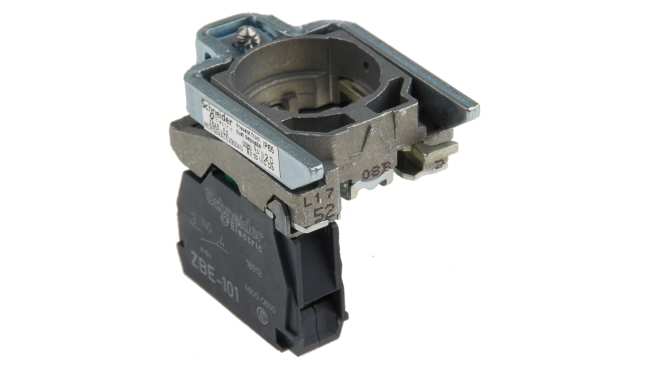 Pulsante SPST Schneider Electric XB4BP31EX, montaggio a pannello, verde, diametro 22 mm, grado di protezione IP66/IP67.