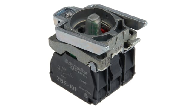 Pulsante luminoso Schneider Electric XB4BW36G5, montaggio a pannello, diametro 22 mm, colore blu, grado di protezione IP 67.