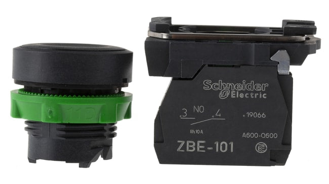 Pulsante Schneider Electric XB5AA21 SPST, Montaggio a Pannello, 10A, IP66/IP67/IP69K - Ideale per automazione industriale.