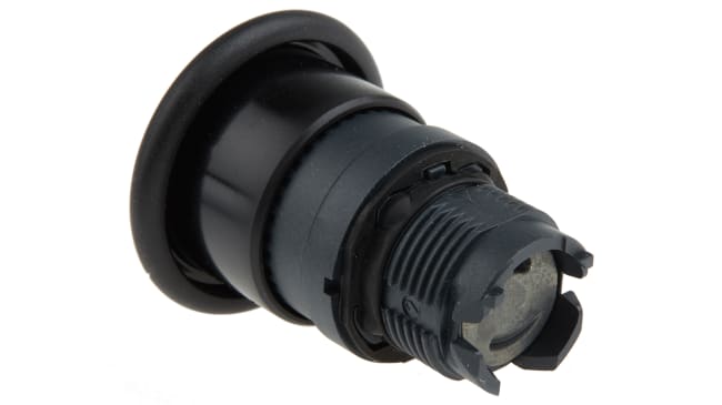 Pulsante a fungo SPST Schneider Electric XB5AC21, montaggio a pannello, diametro 22 mm, colore nero, grado di protezione IP 65 e IP 69 K.