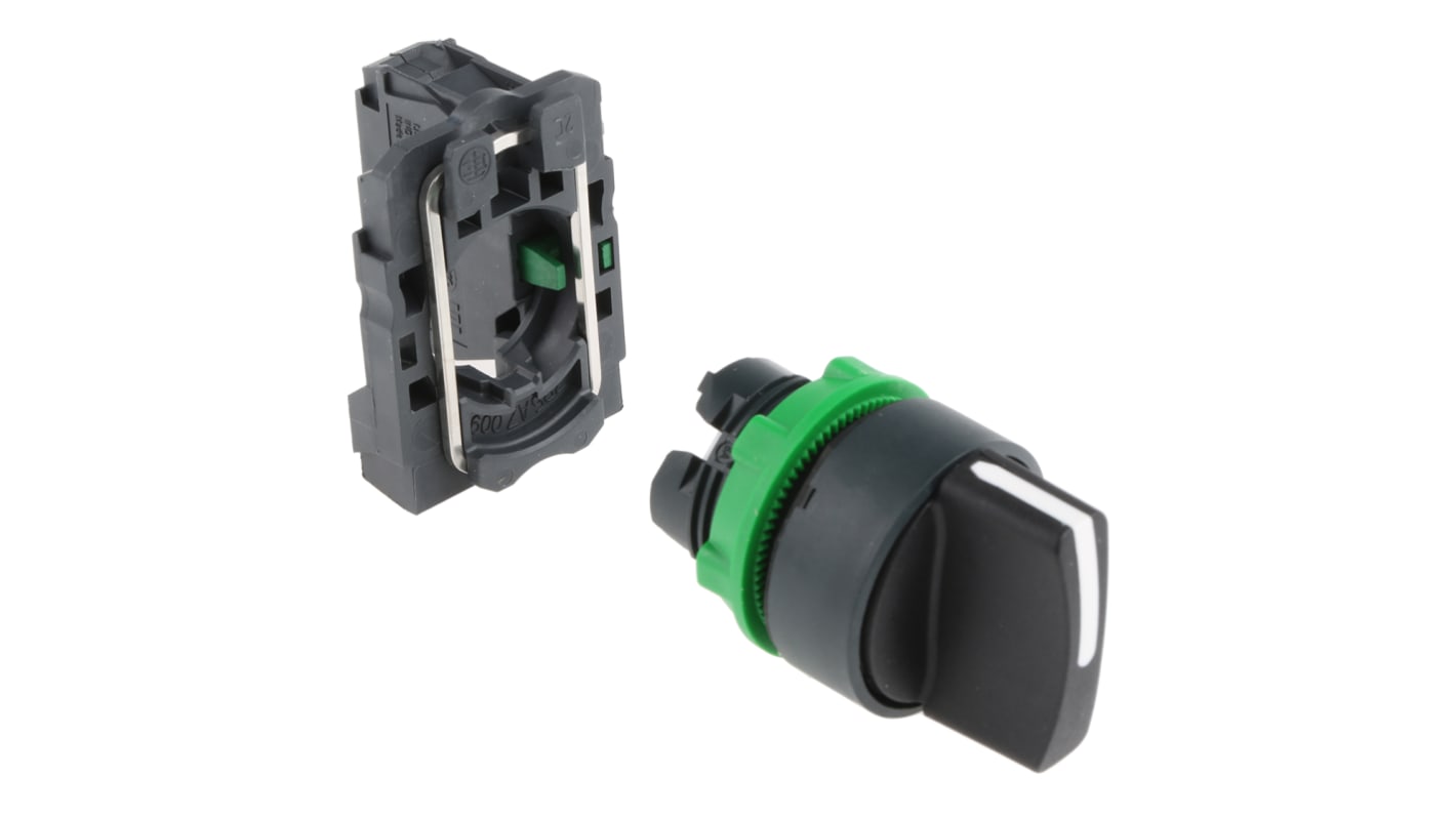 Selettore a chiave a 2 posizioni Schneider Electric XB5AD21, colore nero, dimensioni 42 x 30 x 70 mm, protezione IP69K.