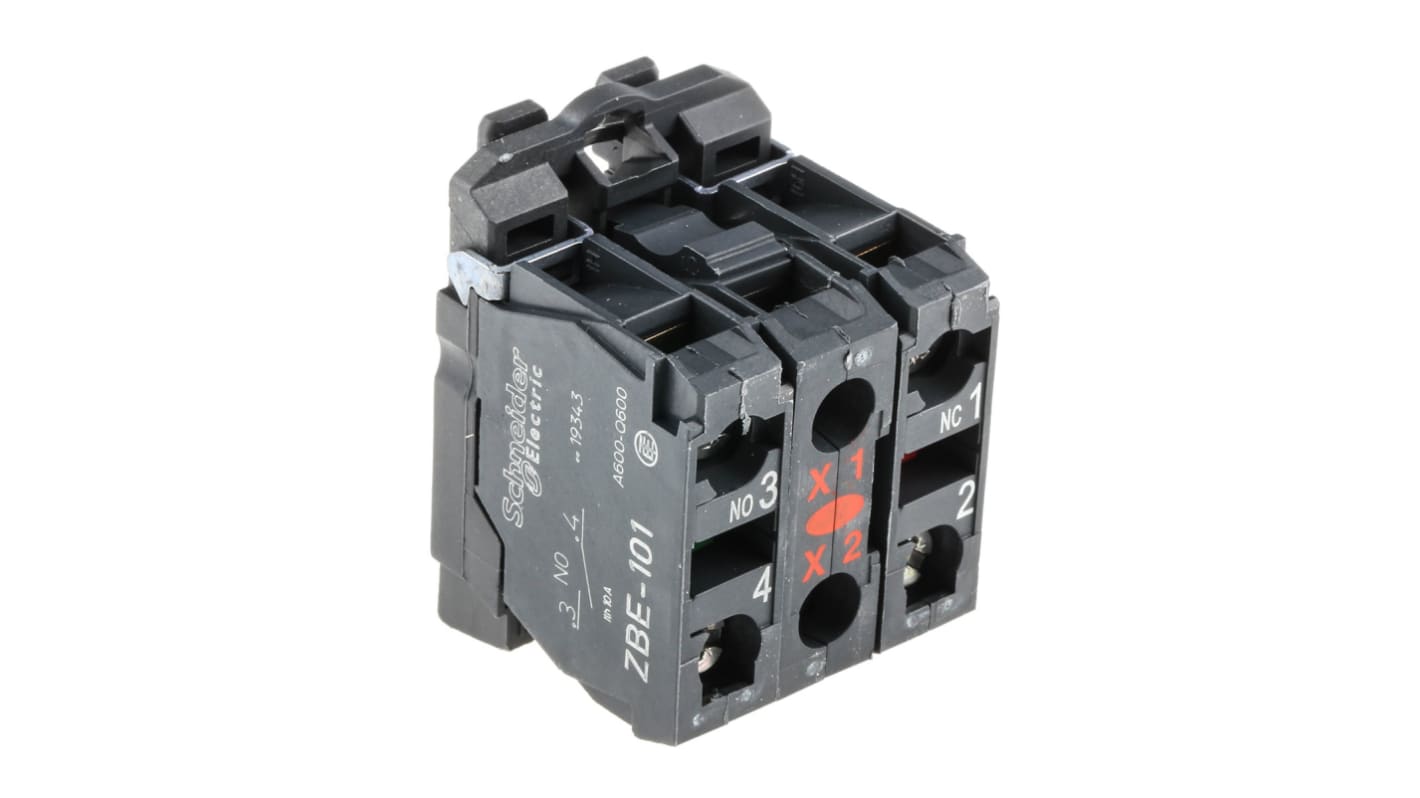 Pulsante luminoso SPDT rosso Schneider Electric XB5AW34B5, montaggio a pannello, diametro foratura 22 mm, grado di protezione IP 66-69K.