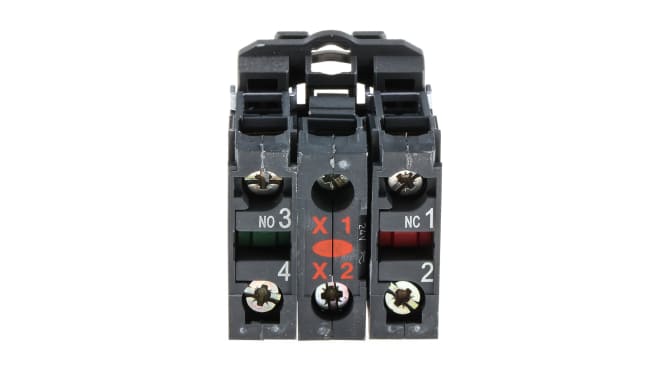 Pulsante luminoso SPDT rosso Schneider Electric XB5AW34B5, montaggio a pannello, diametro foratura 22 mm, grado di protezione IP 66-69K.